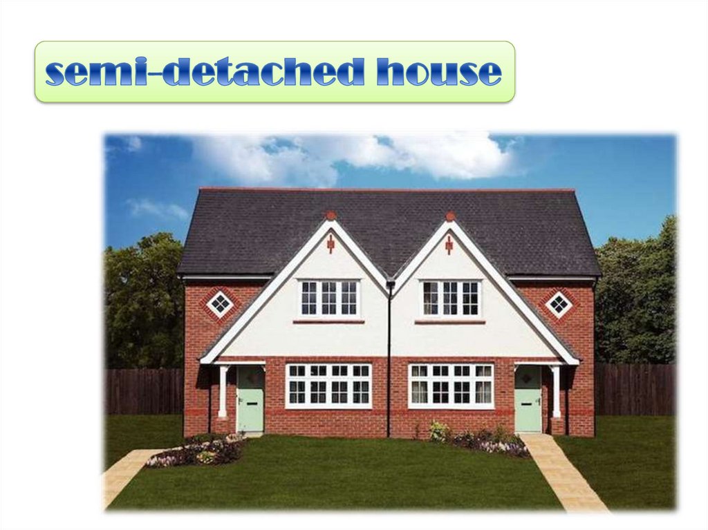 Housing definition. Semi-detached House в Англии. Detached House Semi detached House. Типы домов на английском. Типы домов в Великобритании.