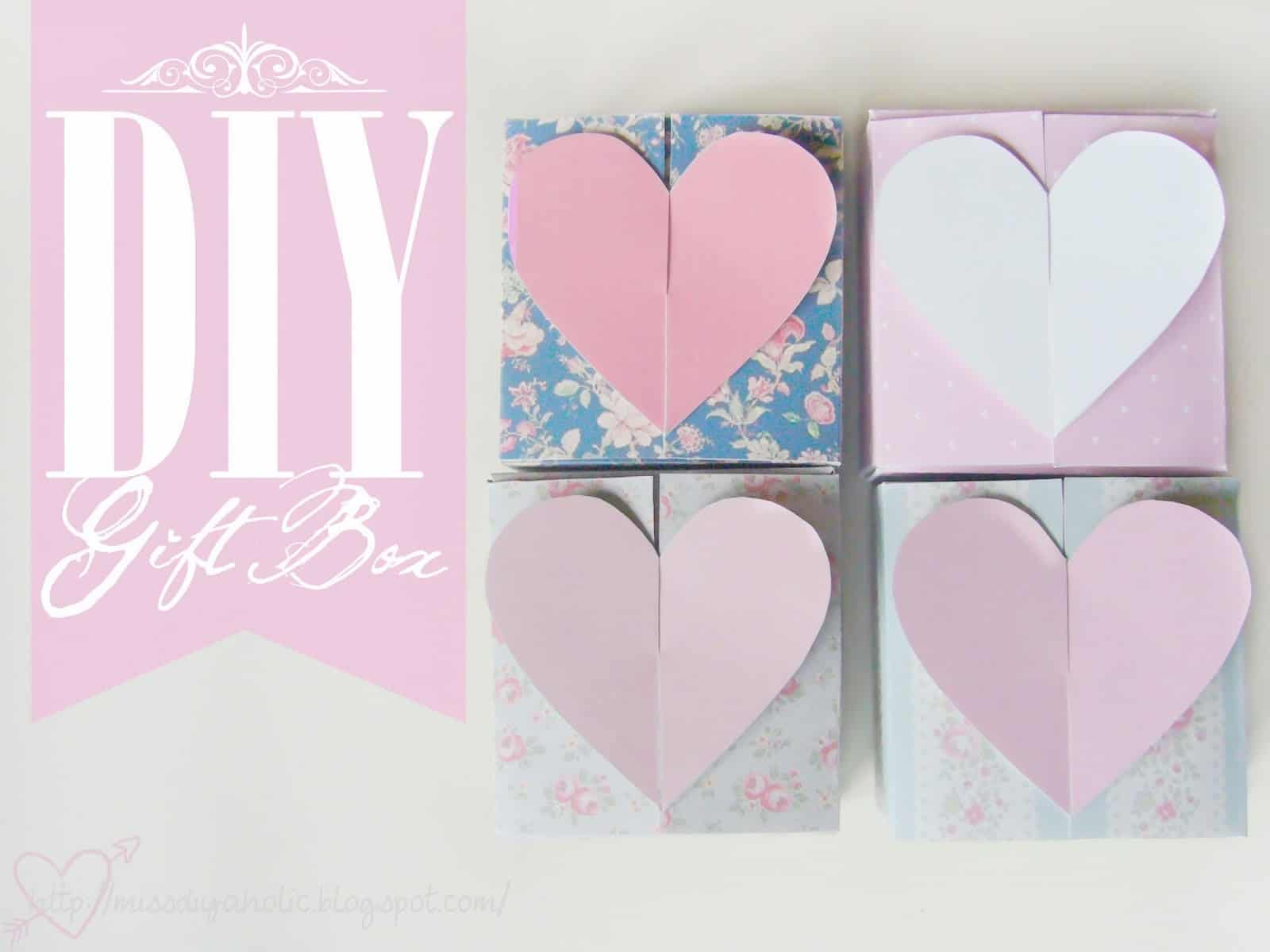 Heart shaped clasping gift boxes