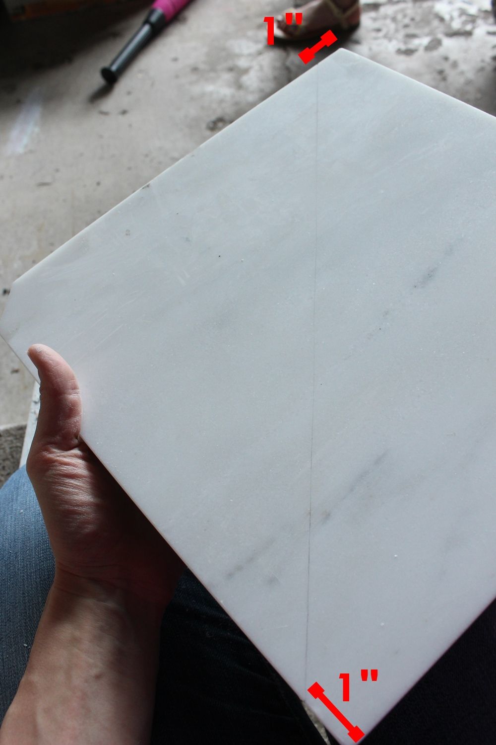 Holding your marble tile