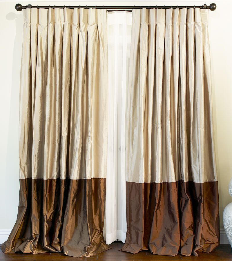 Real silk drapes must be lined and will have a natural, tousled look.