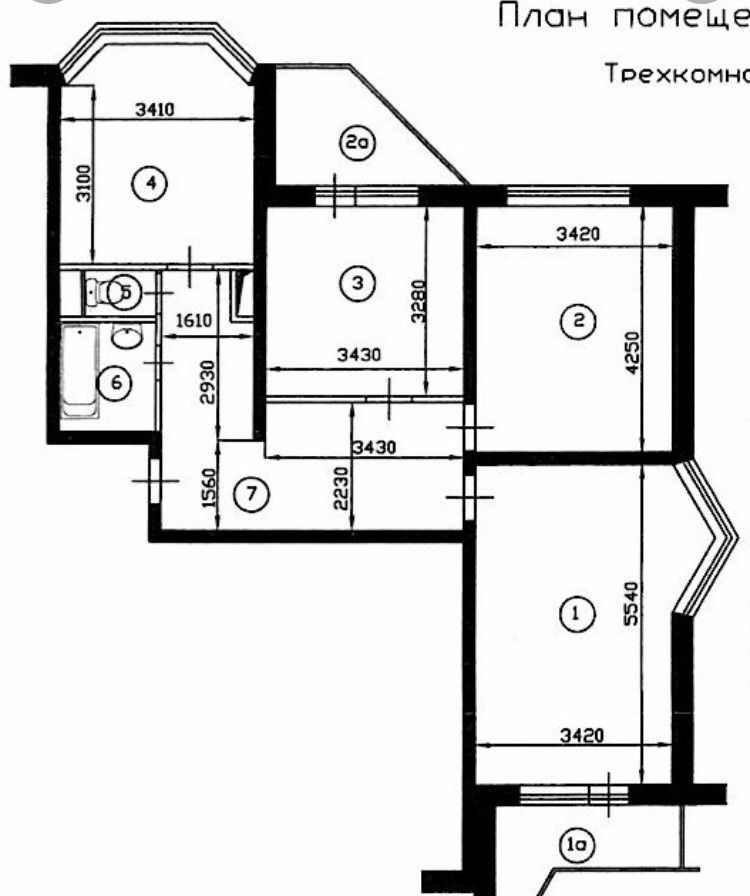 Планировка квартиры п 3. П44 трешка планировка. П44 трешка планировка угловая. БТИ п44 трешка. П44т трешка планировка угловая.