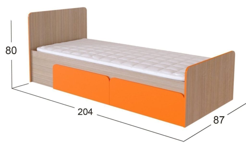 Стандартные размеры односпальной кровати 200-210 х 80-90 Стандартные размеры односпальной кровати 200-210 х 80-90