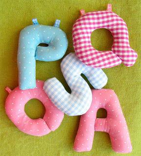 буквы из ткани