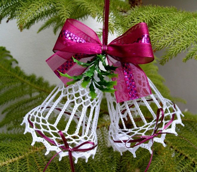 New Year bells can be crocheted