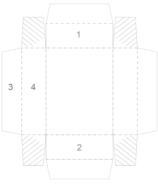 Развертка коробки из под торта