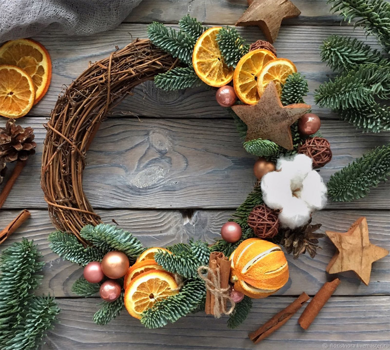 Как сделать новогодний венок своими руками