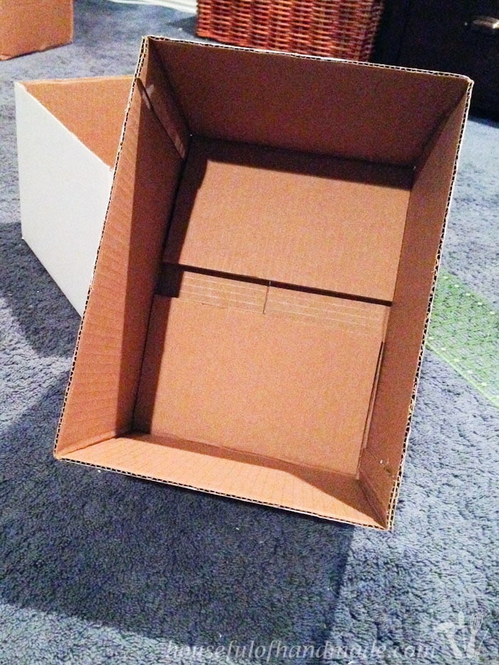 empty card board box to be used for diy storage boxes