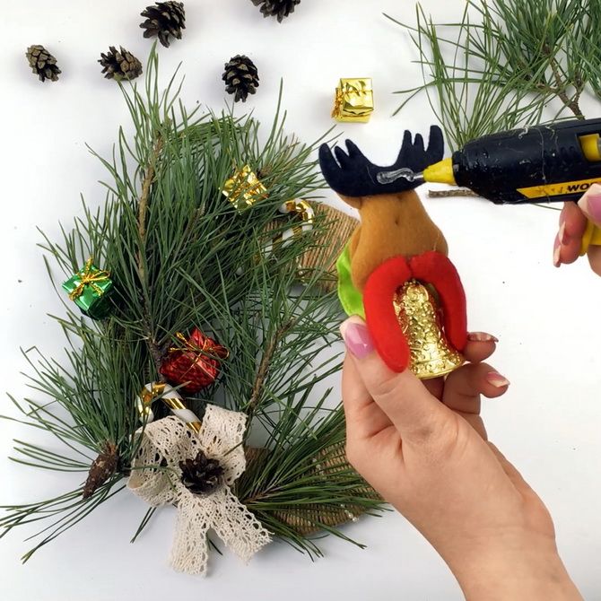 рождественский венок мастер