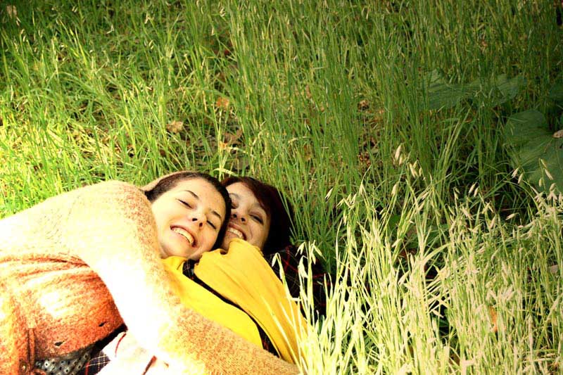 Best friends cuddling