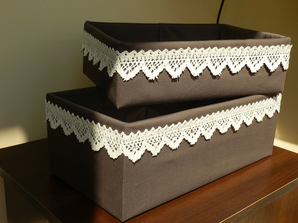 Коробки для хранения вещей из картона, бумаги, ткани сделанные своими руками