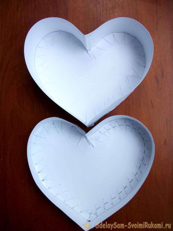 Коробочка в форме сердца своими руками