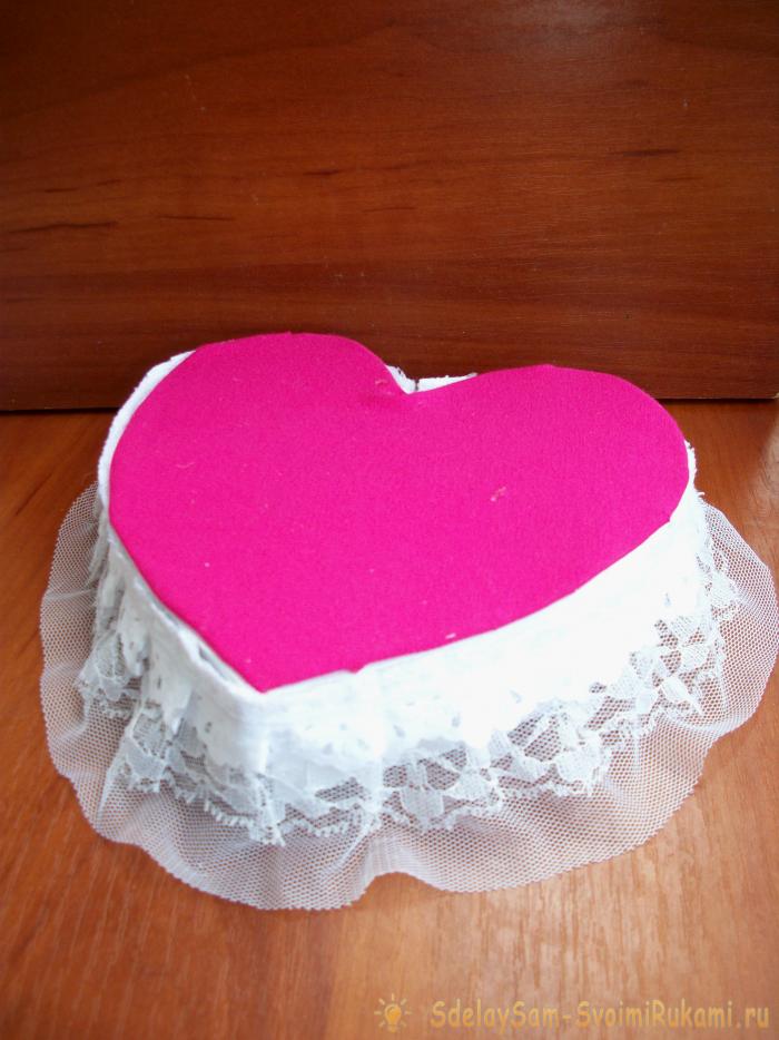 Коробочка в форме сердца своими руками