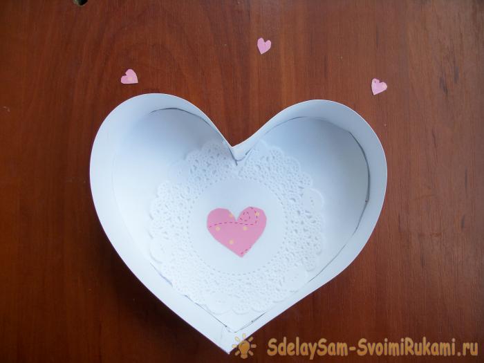 Коробочка в форме сердца своими руками