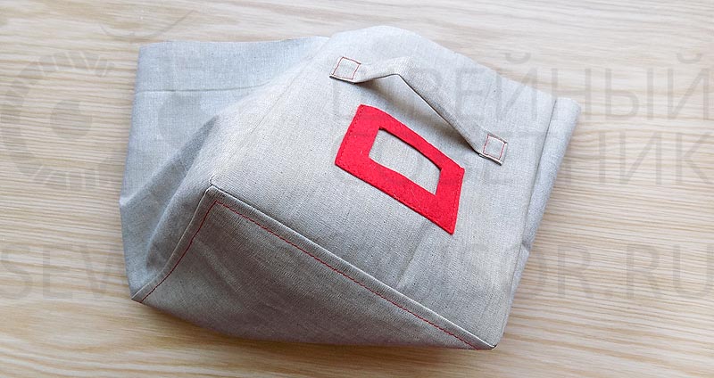 Стачайте боковые швы внешней части