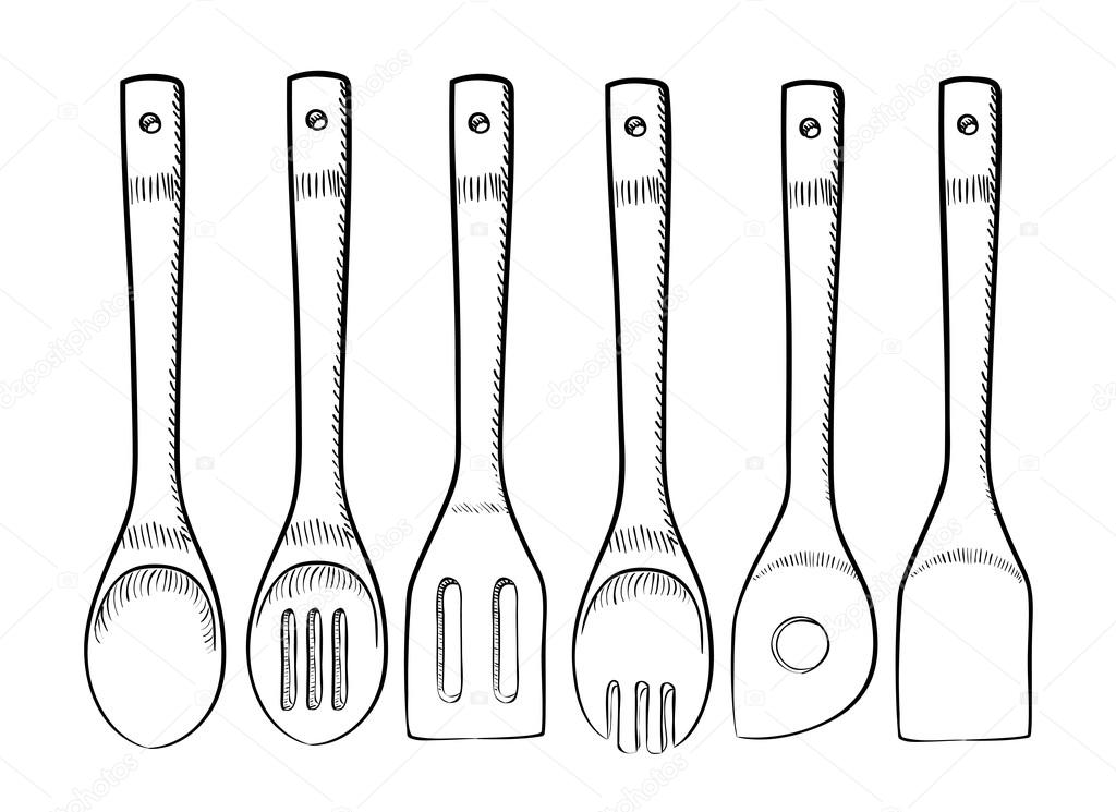 Кухонная лопатка нарисовать