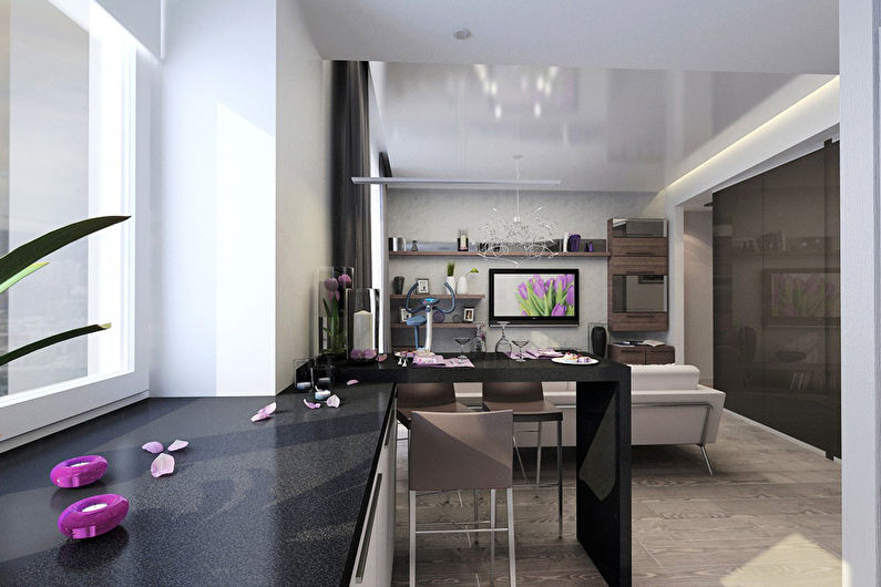 Барная стойка для кухни - фото