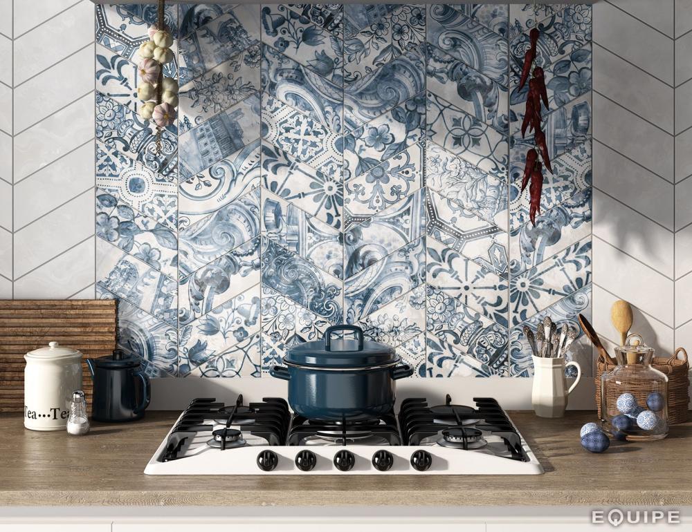 Кухонный фартук из керамической плитки