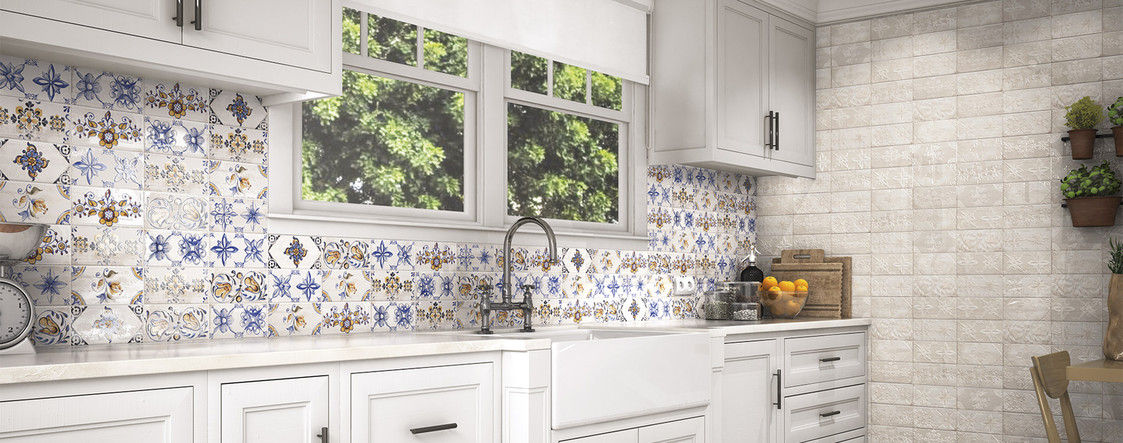 Кухонный фартук из керамической плитки