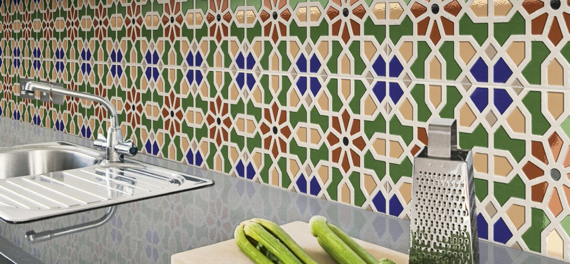 Кухонный фартук из керамической плитки