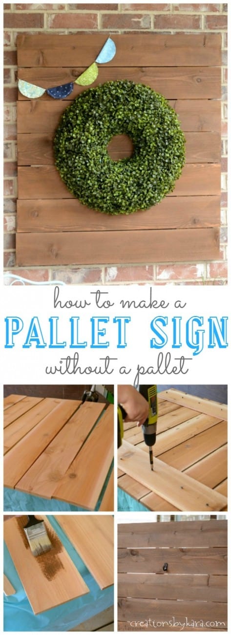 How to make a pallet sign when you have no pallet.