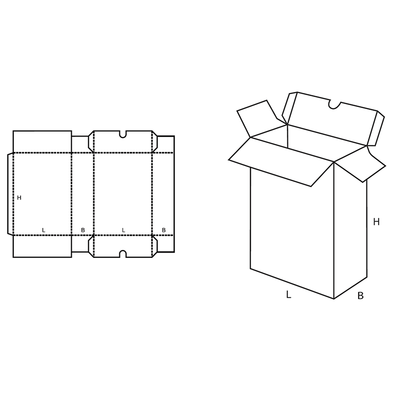 Эскиз для коробки из картона