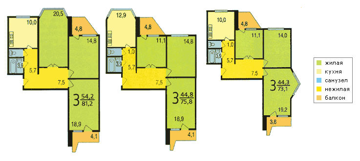 Ч 2 п 44. П44 планировка 3 комнатная. Планировка п-44 трехкомнатная. П-44 трехкомнатная квартира планировка с размерами. П-44 планировка 3-х комнатная.
