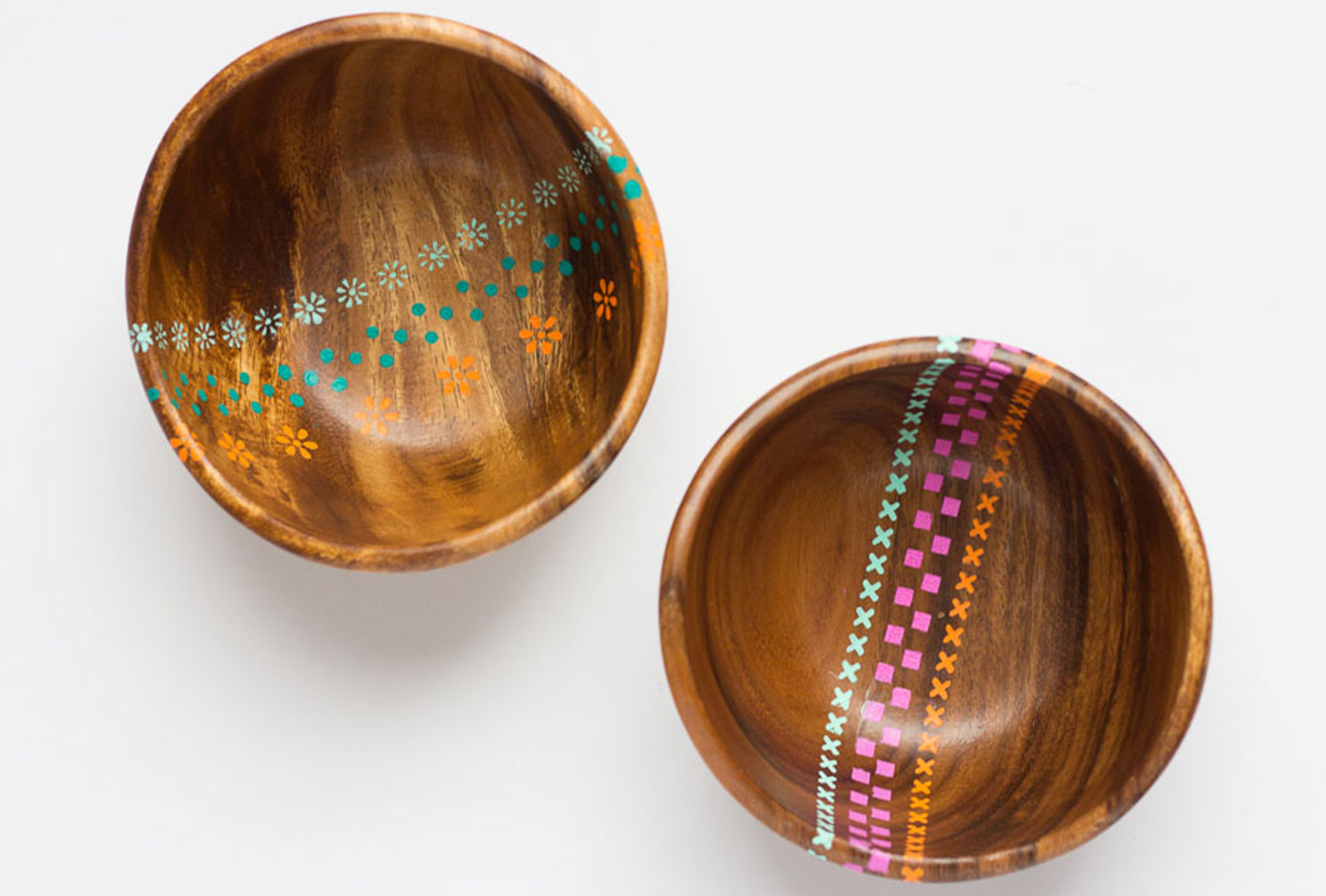creative gift ideas painted wooden bowls500