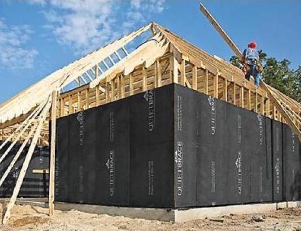 Structural fiberboard applied to building