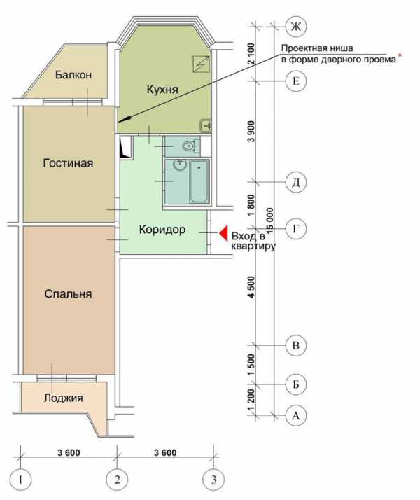 Расстановка мебели п44т двушка распашонка