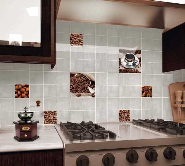 Дизайн фартука для кухни из керамической плитки