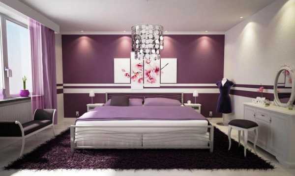 Интерьер с фиолетовым ковром