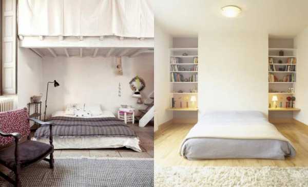 Кровать на полу дизайн